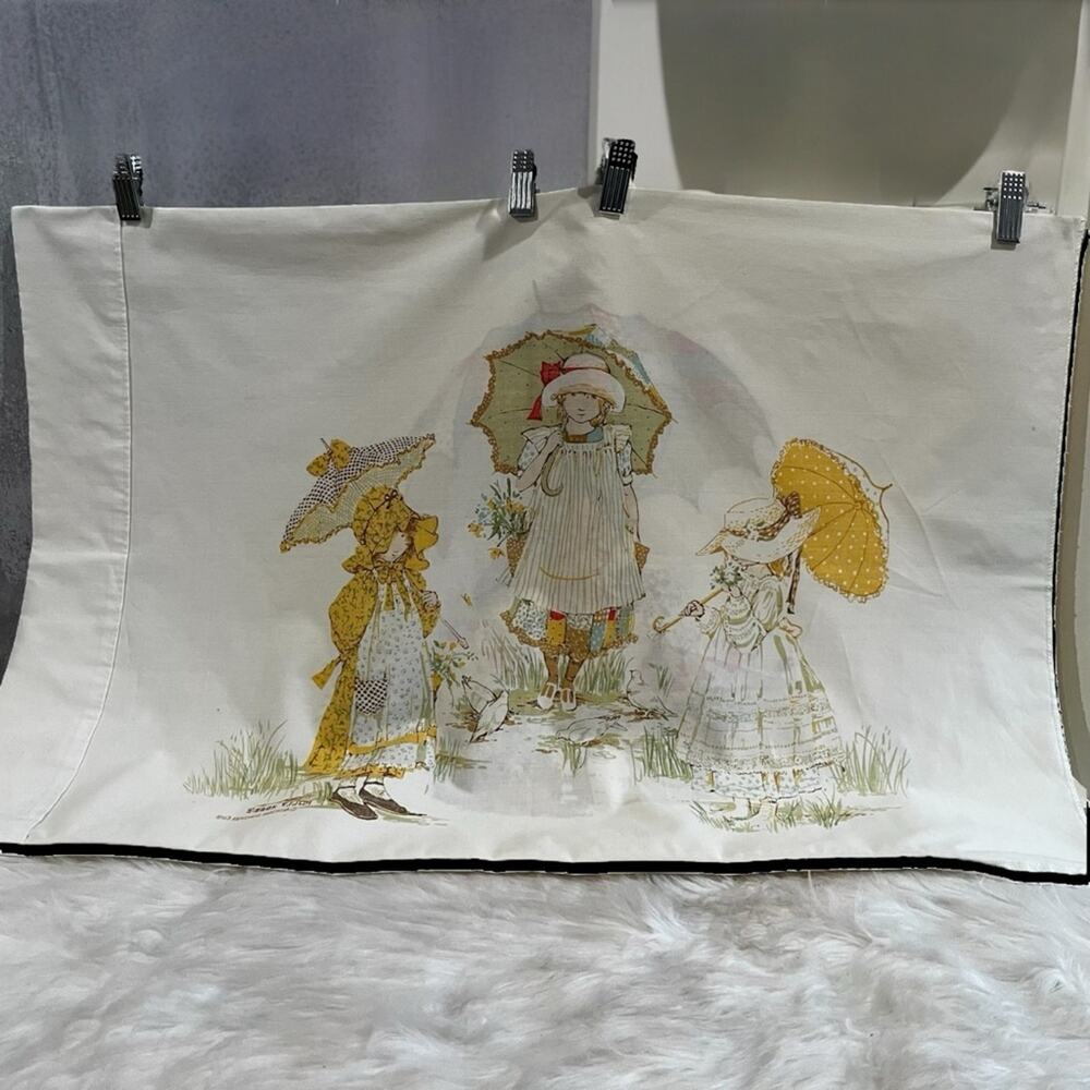 NEW Springmaid Holly Hobby Vintage 70s Double Sided Standard Pillowcase MINT